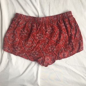 Red Bandana Shorts